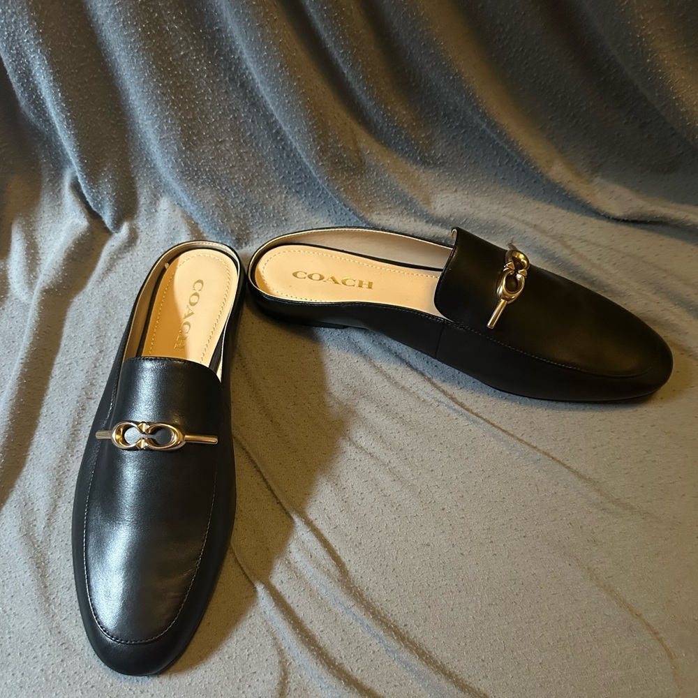 Coach Sienna Slide Mule Black US 9.5